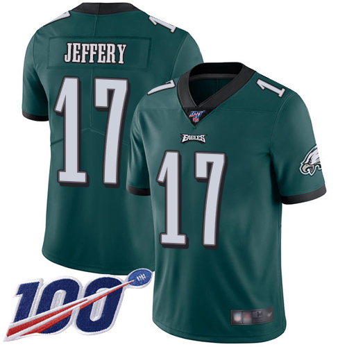 Men Philadelphia Eagles #17 Alshon Jeffery Midnight Green Team Color Vapor Untouchable NFL Jersey Limited 3